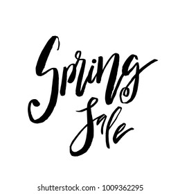 Special Spring Sale - Hand drawn inspiration quote. Vector typography design element. Spring lettering poster. Template for Flyers, banners, advertise, marketing, promotion.