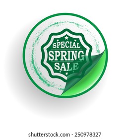 Special Spring Sale Sticker . Vector Illustration .