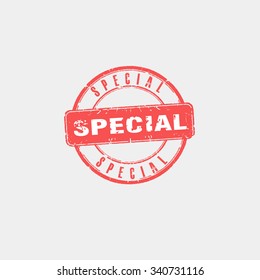 Special stamp, vector illustration