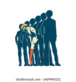 Special standing out from the crowd. Human differences