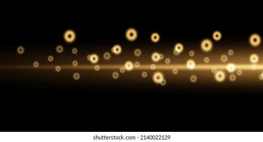Special starlight or light effect design. Starry sky. light effect. Star or spotlight beams. Light dust. Light PNG. Night sky. Decor element. Vector illustration on a black background.