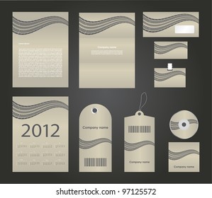 special stationery design set in vector format - tire design
