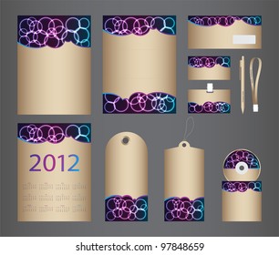 special stationery design set in vector format