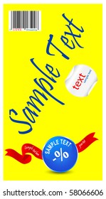 Special sticker with sample text. Vector illustration