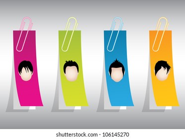 special stickers with hair styles