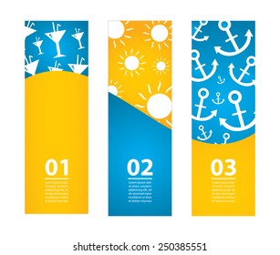 special summer banners, eps10, vector illustration