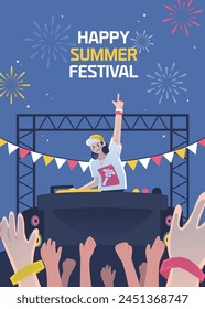 Special Summer Festival Travel Illustration 
