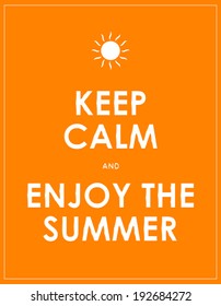 special summer keep calm modern motivational background