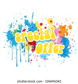 Special summer offer banner, holiday offer concept, vector illustration