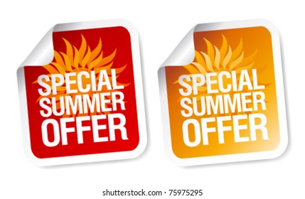 Special Summer Offer Stickers.