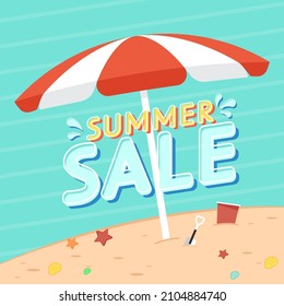 Special Summer Sale Label. Summer Sale poster design.