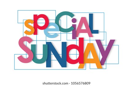 Special sunday vector letters
