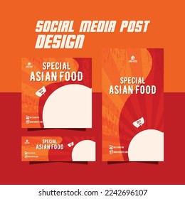 special sushi soup noodle flyer template or instagram food post design