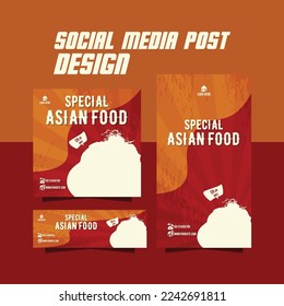 special sushi template or special noodles soup flyer design