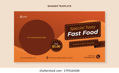 Special tasty fast food banner template