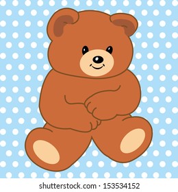 special teddy bear on special blue background