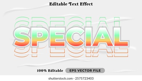 Special text effect, trendy graphic style editable text