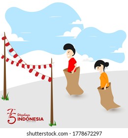 Special Traditional Indonesian Game During Independence Stock Vector ...