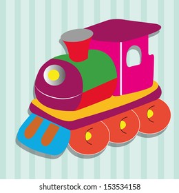 special train toy on special blue lines background