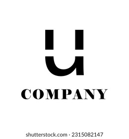 special u letter logo on white background, can be used for art companies, sports, etc