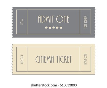 special vector ticket template, admit one, cinema ticket 