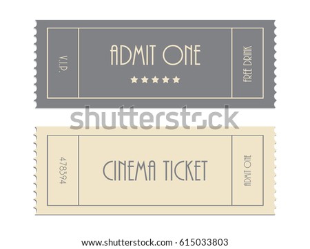 special vector ticket template admit one stock vector royalty free