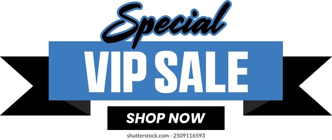 Special VIP Sale Promotional Ecommerce Offer Design Marketing Symbol