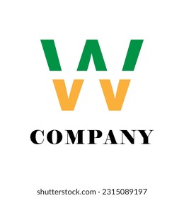 special w letter logo on white background, can be used for art companies, sports, etc