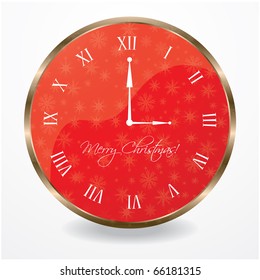 special wall clock with snowflakes