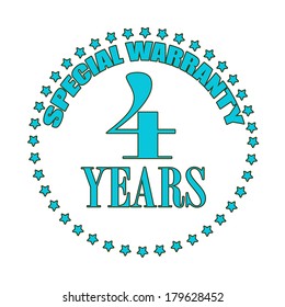 special warranty grunge stamp on vector illustration