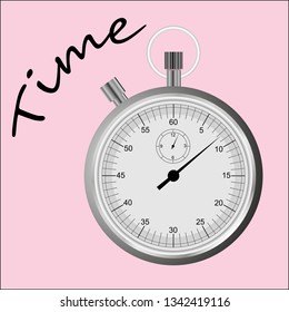 A special watch with buttons that start, stop, and then zero the hands, used to time races