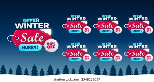 Special Winter Sale. Flat Winter Sale up to 20%, 30%, 40%, 50%, 60%, 70%, 80% off. Special Offer. Editable EPS file.