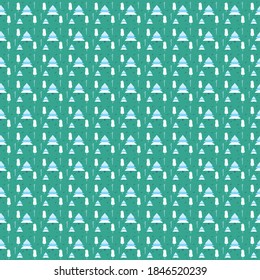 Special winter season trees background pattern modern flat design vector ready to use
