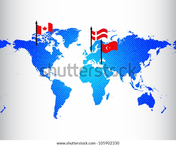 Special World Map Jeans Design Vector Free) 105902330