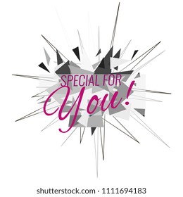 Special for You banner. Business. Vector illustration Eps10. Abstract "for you" banner 