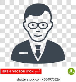 Specialist EPS vector icon. Illustration style is flat iconic smooth blue symbol on chess transparent background.