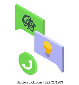 Specialist help chat icon isometric vector. Doctor team. Support injury