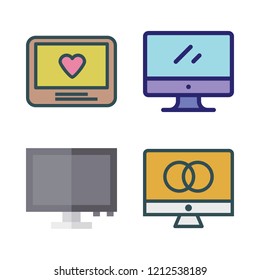 specialist icon set. vector set about monitor icons set.
