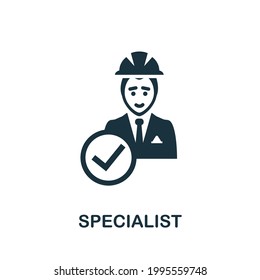 Specialist icon. Simple element from management collection. Creative Specialist icon for web design, templates, infographics and more