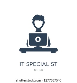 it specialist icon vector on white background, it specialist trendy filled icons from Other collection, it specialist vector illustration