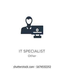 It specialist icon vector. Trendy flat it specialist icon from other collection isolated on white background. Vector illustration can be used for web and mobile graphic design, logo, eps10