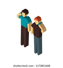 IT specialist isometric left top view 3D icon