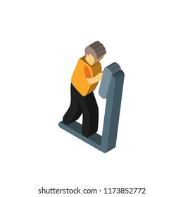 IT specialist isometric left top view 3D icon