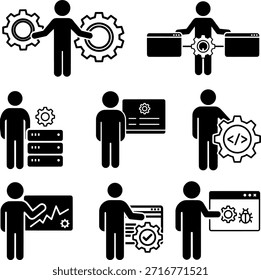 IT-Spezialist und Programmierer Silhouette Concepts for Web Maintenance