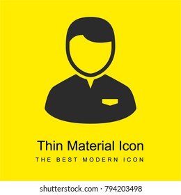 Specialist User bright yellow material minimal icon or logo design