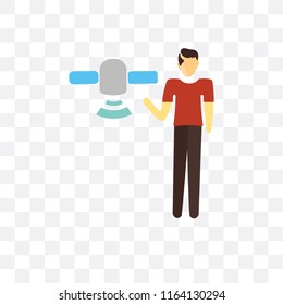 IT specialist vector icon isolated on transparent background, IT specialist logo concept