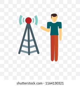 IT specialist vector icon isolated on transparent background, IT specialist logo concept