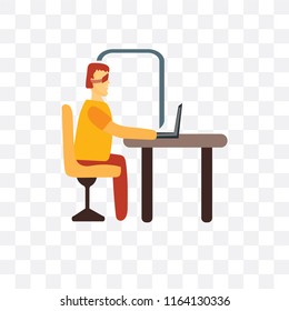 IT specialist vector icon isolated on transparent background, IT specialist logo concept