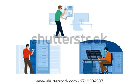 It specialists and system administrators connect network cables, maintain server racks, program and troubleshoot infrastructure in data center and office settings, supporting it operations
