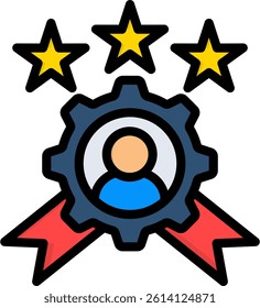 Specialization Icon Lineal Color Vector Illustration